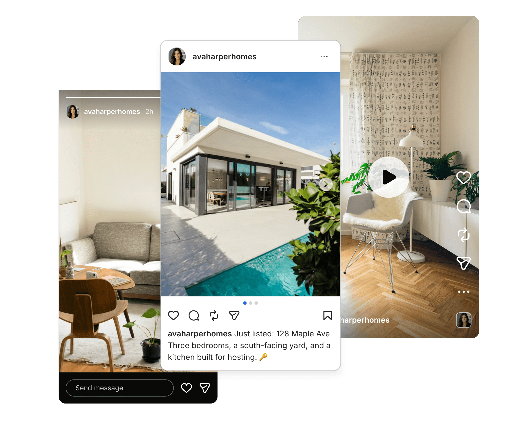 One idea turned into an Instagram post, a story, and a reel